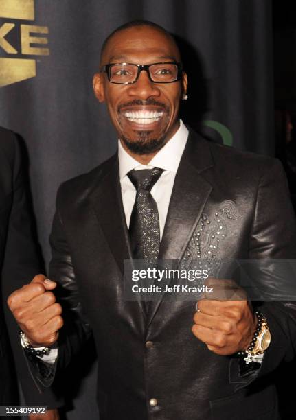 Comedian Charlie Murphy arrives at Spike TV's "Eddie Murphy: One Night Only" at the Saban Theatre on November 3, 2012 in Beverly Hills, California.