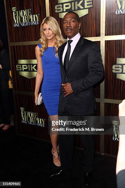 Model Paige Butcher and honoree Eddie Murphy arrive at Spike TV's "Eddie Murphy: One Night Only" at the Saban Theatre on November 3, 2012 in Beverly...