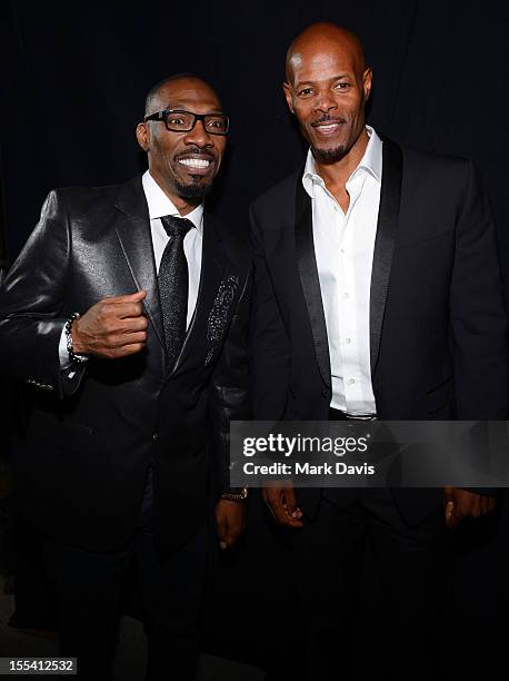 Actors Charlie Murphy and Keenen Ivory Wayans arrive at Spike TV's "Eddie Murphy: One Night Only" at the Saban Theatre on November 3, 2012 in Beverly...