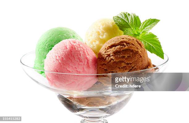 gemischtes eis - ice cream cup stock-fotos und bilder