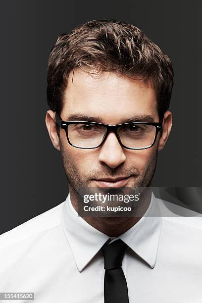 designer eyewear for a successful image - smirk stock pictures, royalty-free photos & images