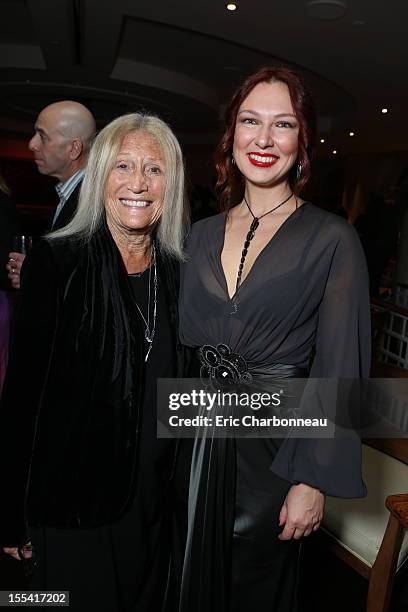 Barbara Boyle and Cinema Fund's Elena Vladislavovna Romanova at The Russian Cinema Fund Cocktail Reception At The American Film Market at the Loews...