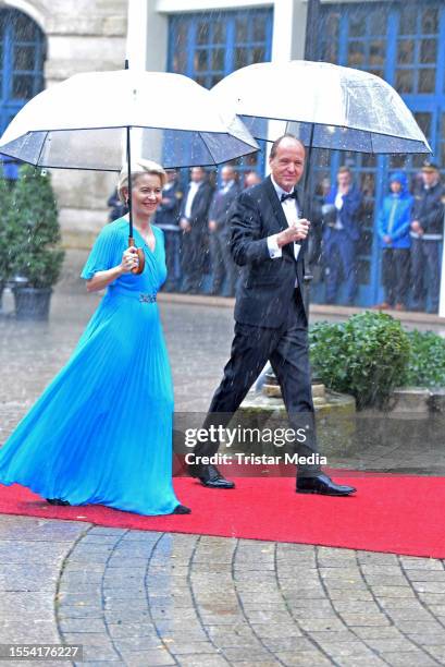 Ursula von der Leyen and her husband Heiko von der Leyen attend premiere of "Parsifal" to open the annual Bayreuth Festival 2023 at Festspielhaus on...