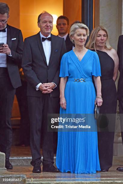 Ursula von der Leyen and her husband Heiko von der Leyen attend the premiere of "Parsifal" to open the annual Bayreuth Festival 2023 at Festspielhaus...