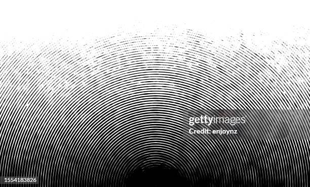 black curved lines gradient pattern - etching stock illustrations
