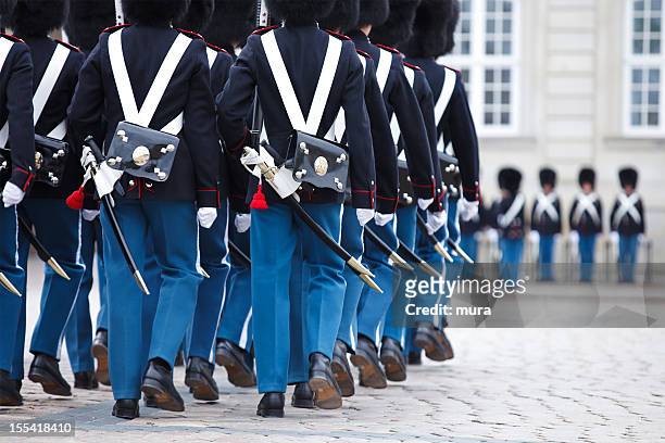 danish royal guard - amalienborg palace stock pictures, royalty-free photos & images