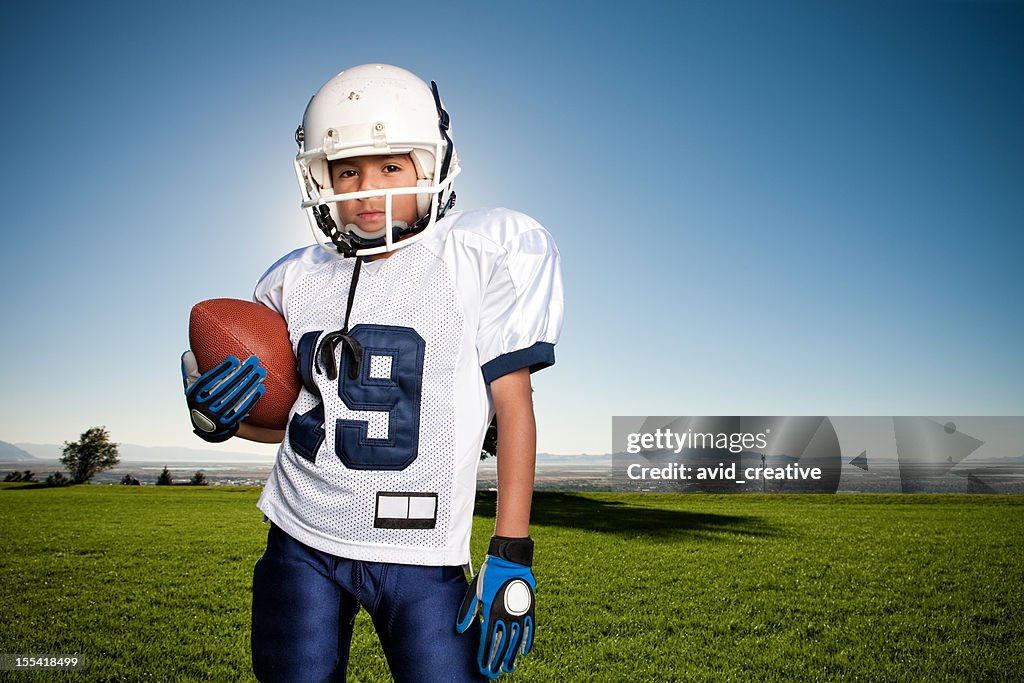 Confident Young Football Player Portrait