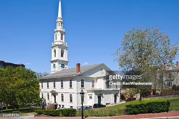 first baptist church in america - ontmoetingshuis stockfoto's en -beelden