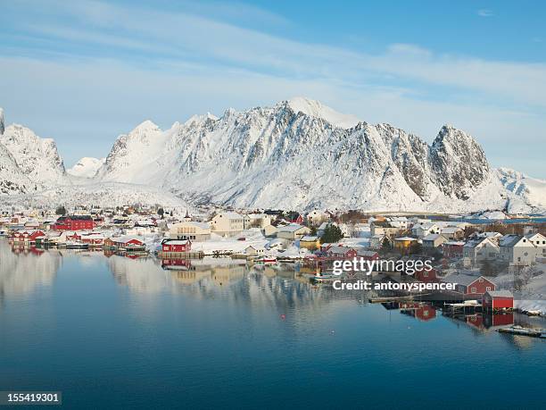 pure, lofoten islands - reine stock pictures, royalty-free photos & images