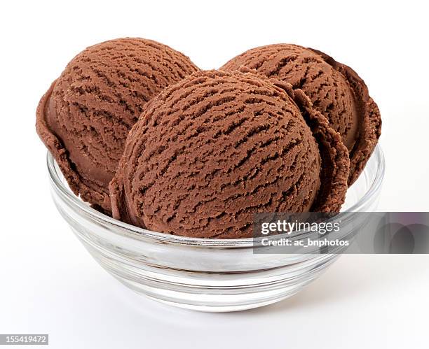 chocolate ice cream - bowl stock pictures, royalty-free photos & images