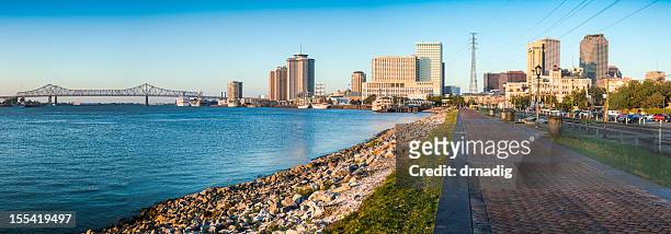 new orleans river walk panorama - gulf coast states stock pictures, royalty-free photos & images