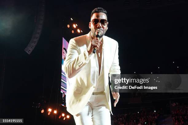 Romeo Santos in concert. July 6, 2023 at Palacio de los Deportes - Wizink Center in Madrid, Spain.