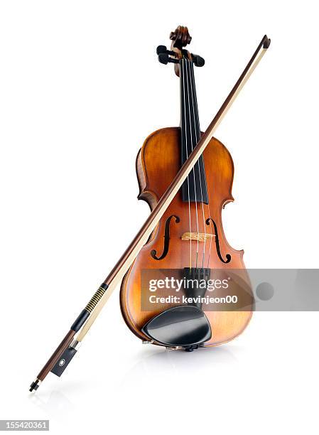 violin - musical instrument white background stock pictures, royalty-free photos & images