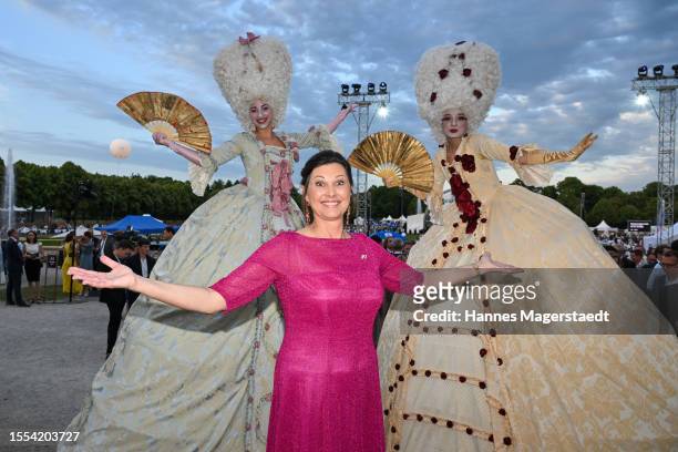 Ilse Aigner, President of the Bavarian State Parliament, attends the Summer Reception of the Bavarian State Parliament at Schleissheim Palace on July...