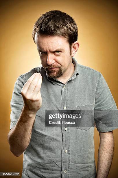 italian gesture series: "what?" - southern european stock pictures, royalty-free photos & images