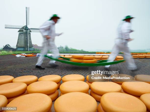 dutch cheese market - cheese production in netherlands stock pictures, royalty-free photos & images