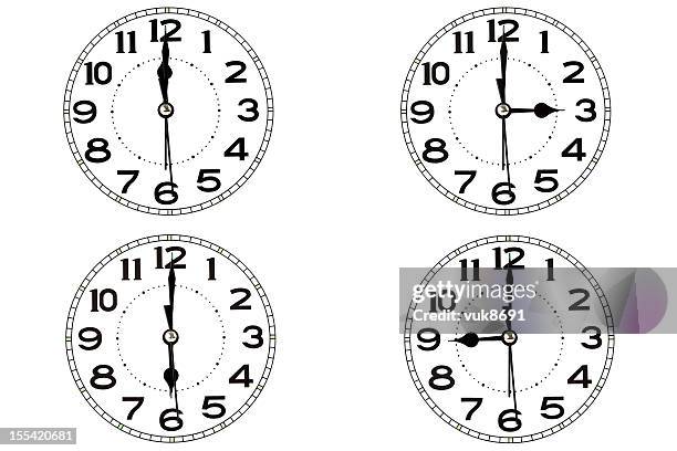 orologi da polso - mezzogiorno foto e immagini stock