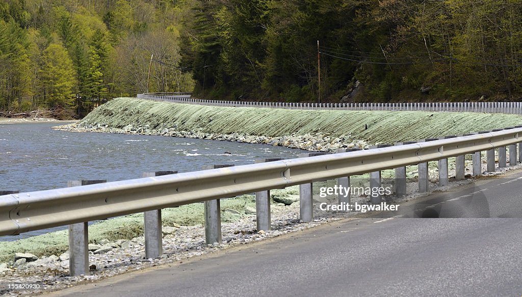 Highway Repair of Vermont Highway after flood of 2011.