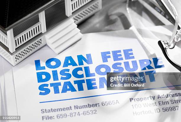 loan fee discloosure - disclosure bildbanksfoton och bilder
