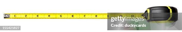 metro a nastro (con clipping path) - pollice sistema metrico anglosassone foto e immagini stock