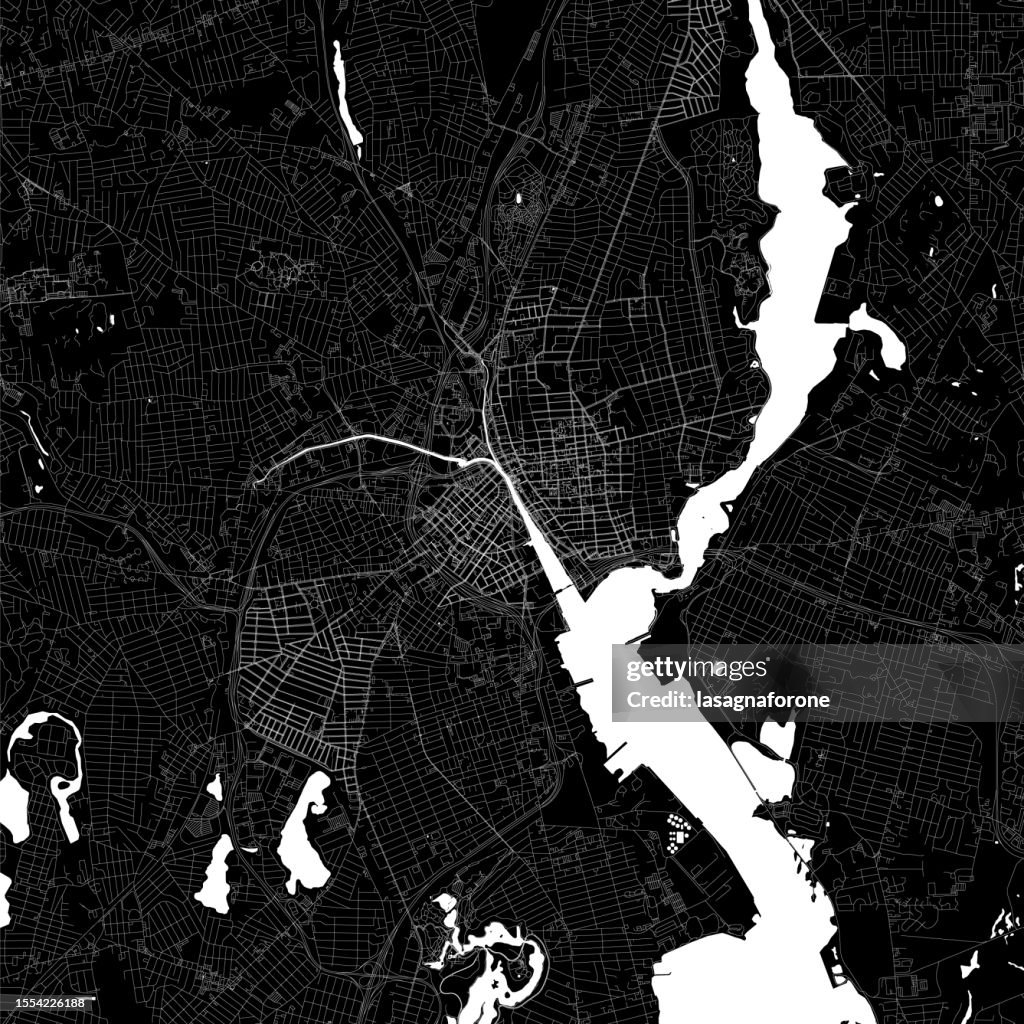Providence, Rhode Island, USA Vector Map