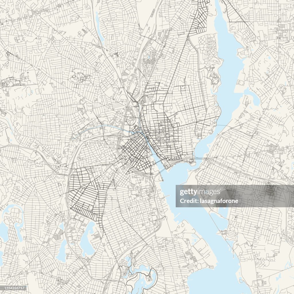 Providence, Rhode Island, USA Vector Map