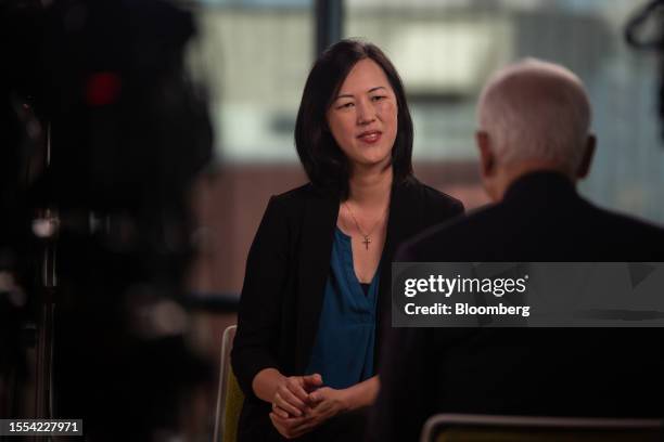 Deborah Liu, chief executive officer of Ancestry.com Inc., during an interview for an episode of "The David Rubenstein Show: Peer-to-Peer...