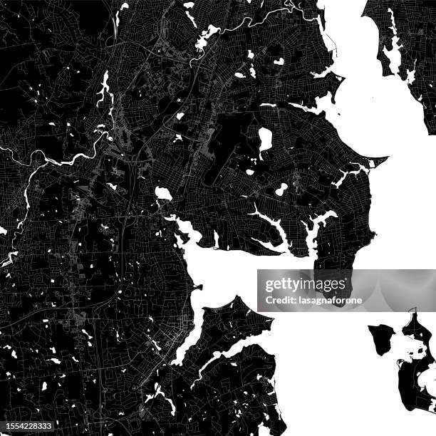 warwick, rhode island, usa vector map - warwick rhode island stock illustrations