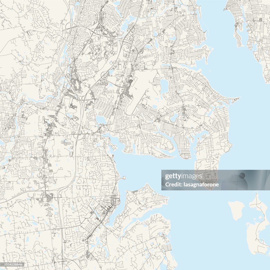 Warwick, Rhode Island, USA Vector Map