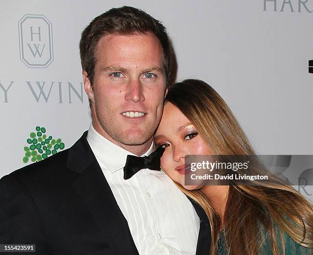 Actress Devon Aoki and husband financier James Bailey attend the 1st Annual Baby2Baby Gala at The BookBindery on November 3, 2012 in Culver City,...