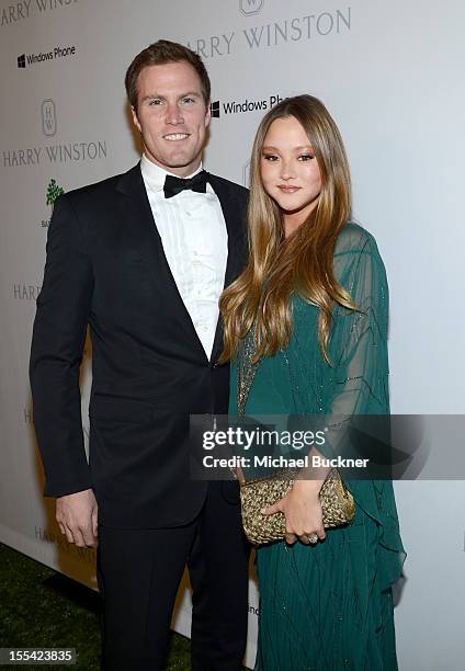 James Bailey and actress Devon Aoki attend the First Annual Baby2Baby Gala event presented by Harry Winston honoring Jessica Alba at Book Bindery on...