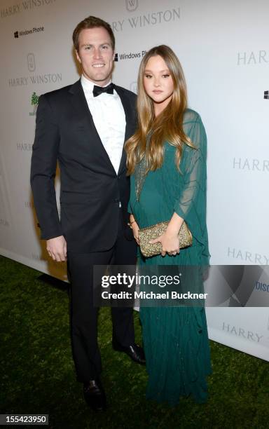 James Bailey and actress Devon Aoki attend the First Annual Baby2Baby Gala event presented by Harry Winston honoring Jessica Alba at Book Bindery on...