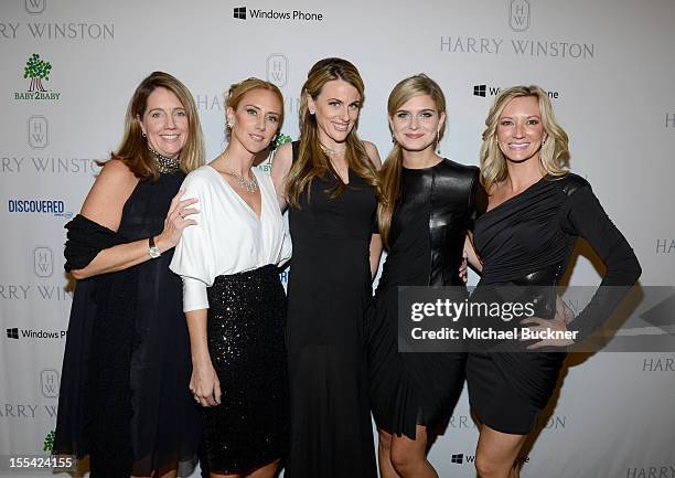 Harry Winston's Kristen Nelson, Susan Moseley, Laura Dowling, Michelle Flesh and Michelle Demaree attend the First Annual Baby2Baby Gala event...