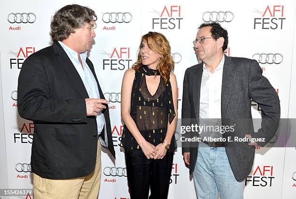 Co-president/ co-founder of Sony Pictures Classic Tom Bernard, director Amy Berg, and Co-president/ co-founder of Sony Pictures Classic Michael...
