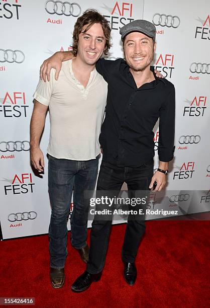 Directors Bill Ross and Turner Ross arrive at the "Holy Motors" special screening during the 2012 AFI Fest at Grauman's Chinese Theatre on November...