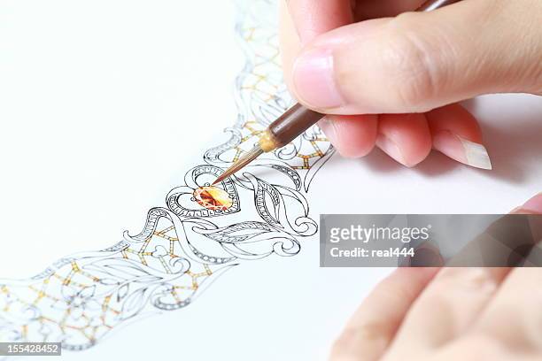 jewelry design - fashion sketch stock pictures, royalty-free photos & images
