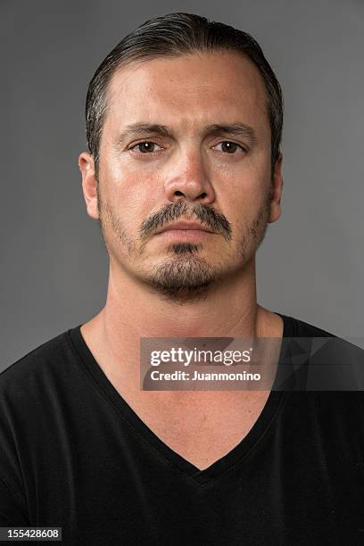 hispanic man headshot - mug shot stock pictures, royalty-free photos & images