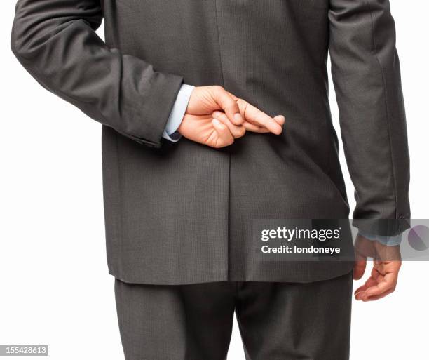 businessman crossing fingers behind his back - isolated - fingers crossed stock pictures, royalty-free photos & images