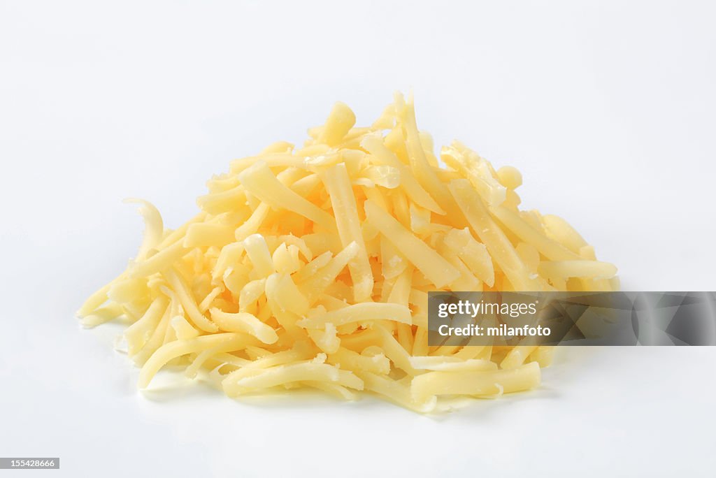 Heap of grated cheese