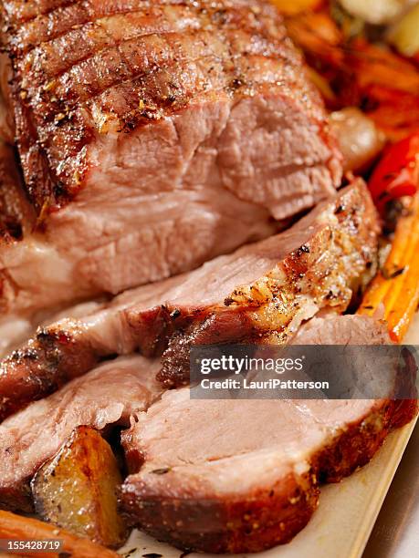 pork roast - pork shoulder stock pictures, royalty-free photos & images