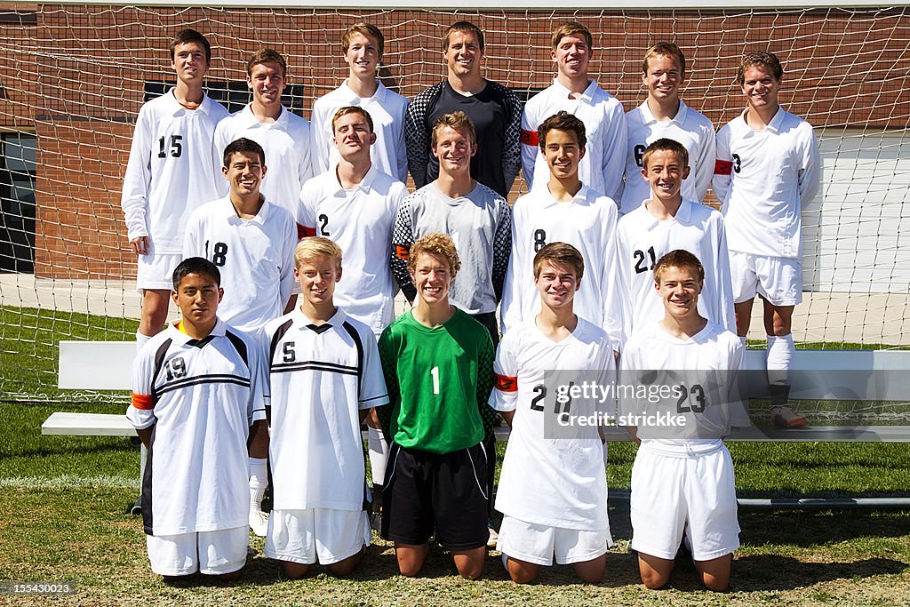 Large Goup Formal Photo of Soccer Team