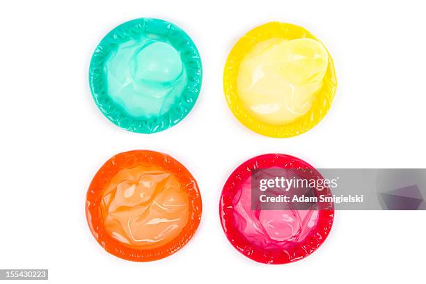 colorful condoms - rubber stock pictures, royalty-free photos & images