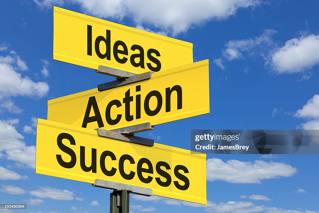 Las Ideas, acciones, éxito señal