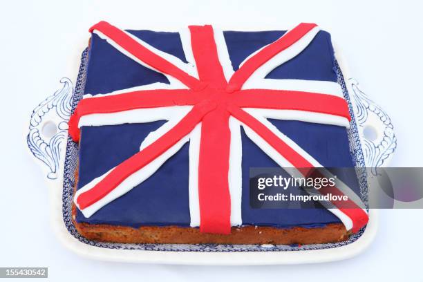 diamond jubilee cake - british flag cake stock pictures, royalty-free photos & images