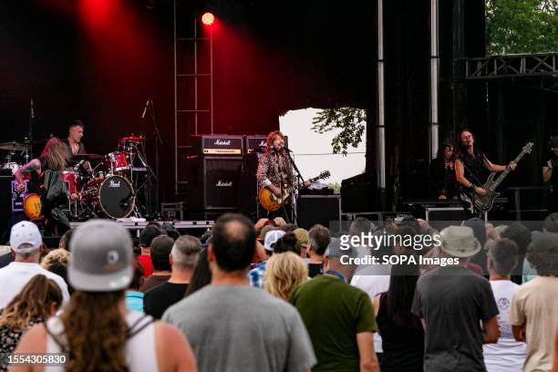 Alternative Rock Artist Aldo Nova performs on Northlights Stage on day 3 of K-Days in Edmonton of it's 10 day run. Opening for Quiet Riot this is the...