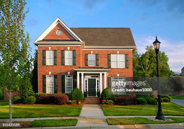 brick architecture - brick house stock pictures, royalty-free photos & images
