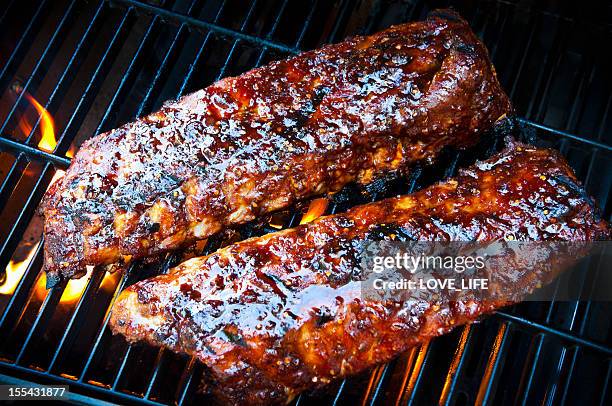 barbecue ribs - spareribs stock pictures, royalty-free photos & images