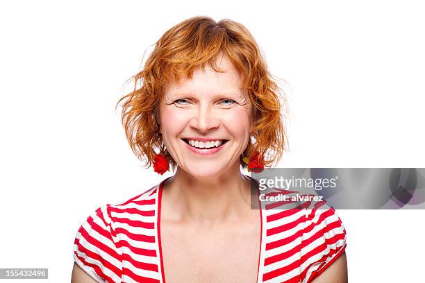 mature adult smiling - older woman colored hair stock pictures, royalty-free photos & images