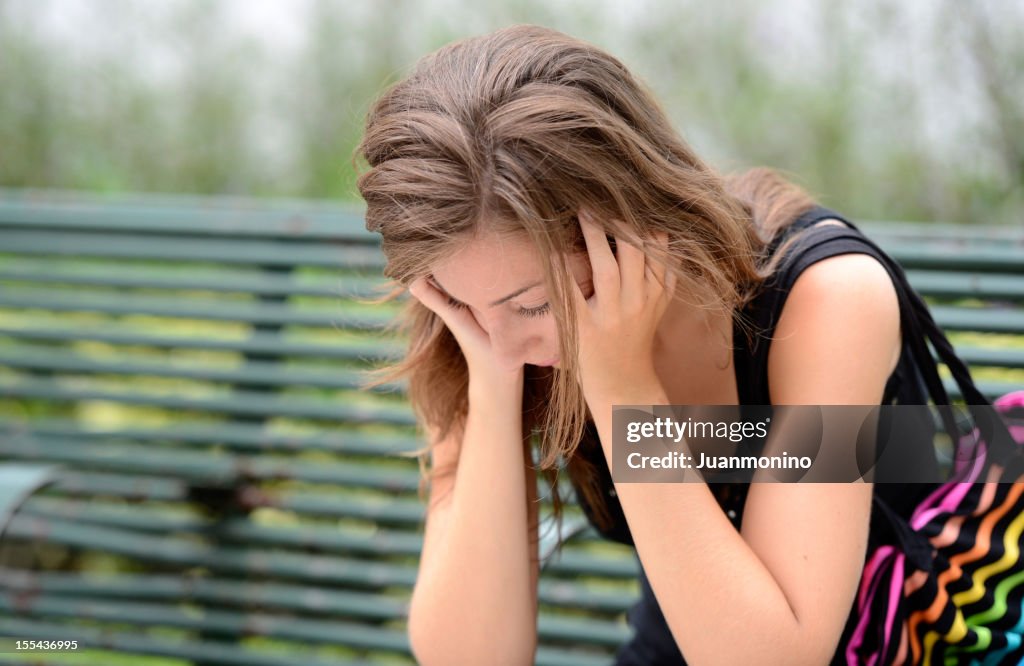 Concerned young woman
