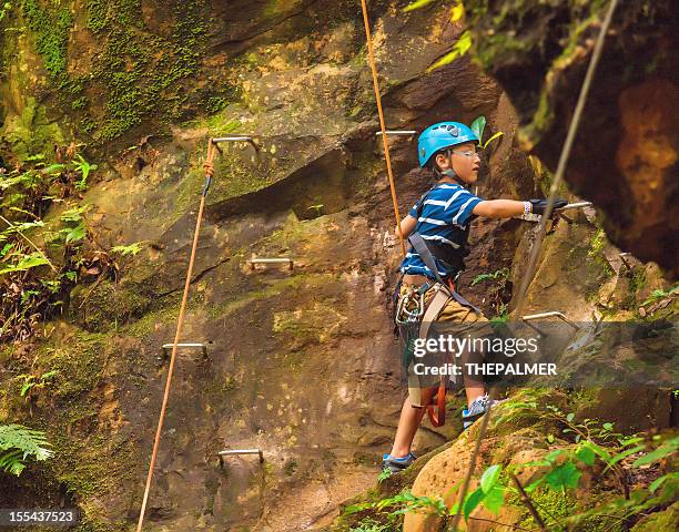 climbing wall in costa rica - costa rica zipline stock pictures, royalty-free photos & images